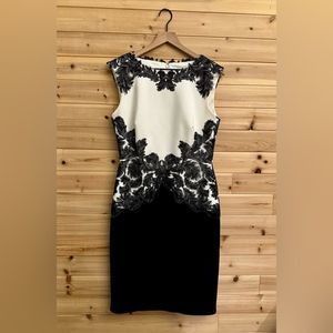 Tadashi Shoji Black and White Dress